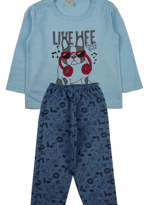 pijama luamix infantil 6513 azul